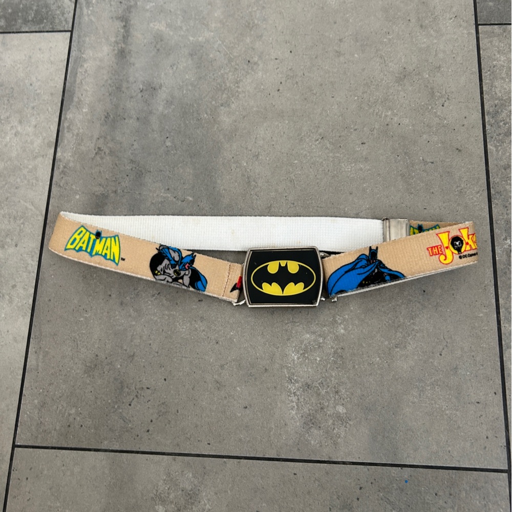 Vintage LEE boys batman joker elastic belt 1982 DC
